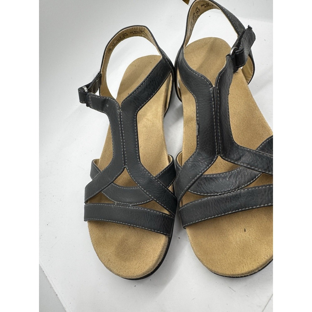Naturalizer Black Women's Sandals Ankle Strap Open Toe size 7.5 EUC SB21